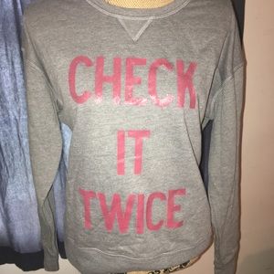 Large Victoria’s Secret Gray Christmas Sweatshirt